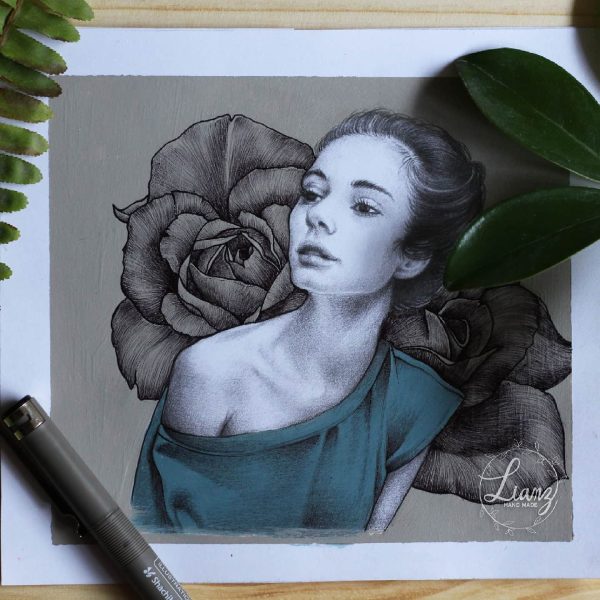 Dibujo, técnica mixta – Werk von Lianzhi Artist