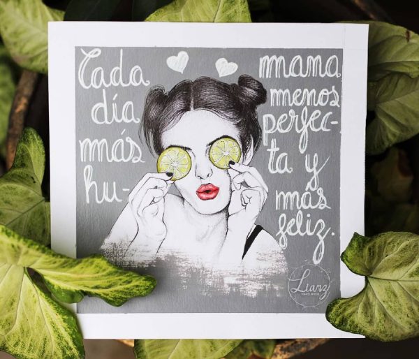 Cada día más humana, menos perfecta y más feliz Dibujo y… – Acryl von Lianzhi Artist