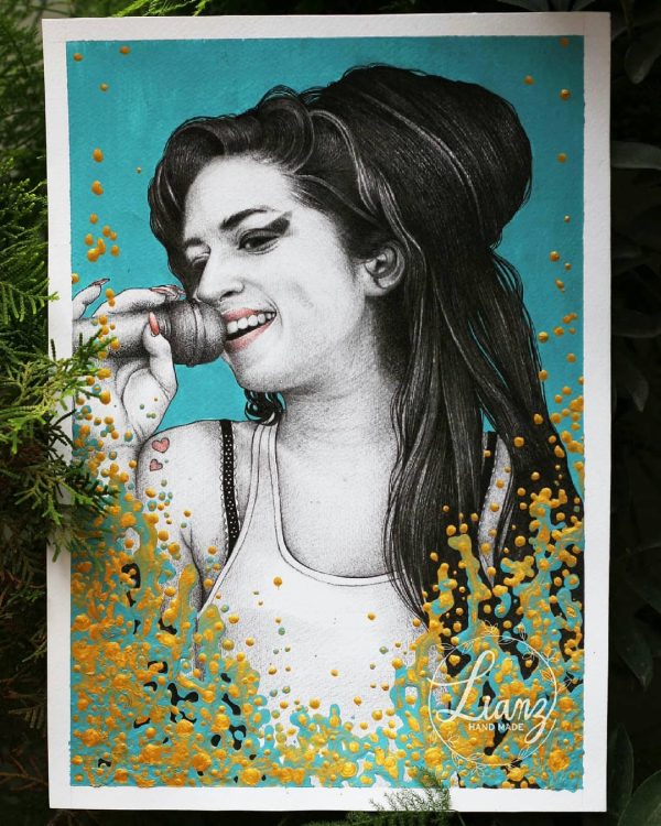 Cree en tí Técnica mixta, la bella Amy ️ – Acryl von Lianzhi Artist