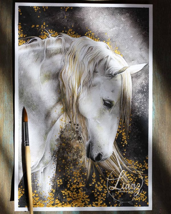Terminado Nunca dejes de brillar – Aquarell von Lianzhi Artist
