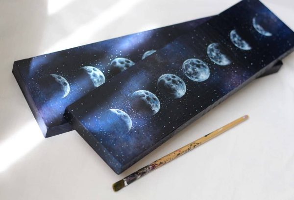 Inspirada en la luna – Acryl von Lianzhi Artist