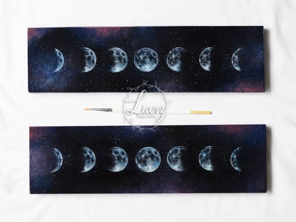 Sé como la luna, acéptate en todas tus fases, no dejemos… – Acryl von Lianzhi Artist