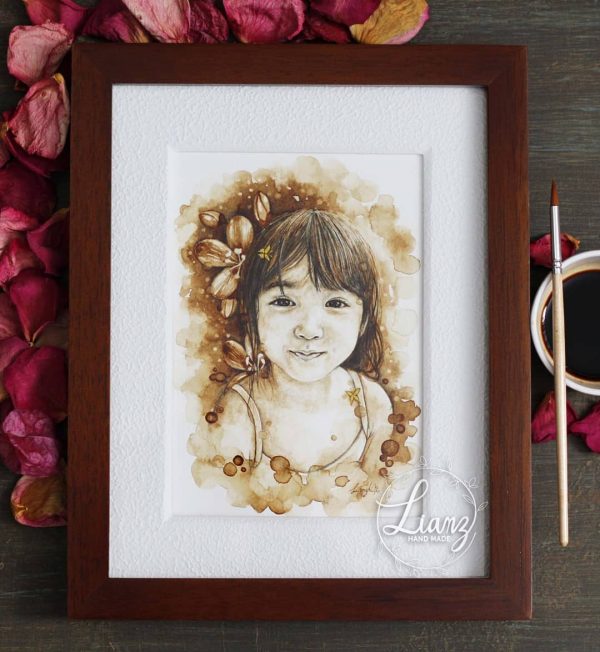 Otro bello retrato a La vida es magia – Kaffeemalerei von Lianzhi Artist