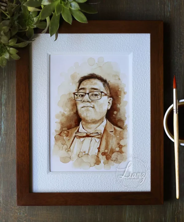 Otro bello retrato a café – Kaffeemalerei von Lianzhi Artist