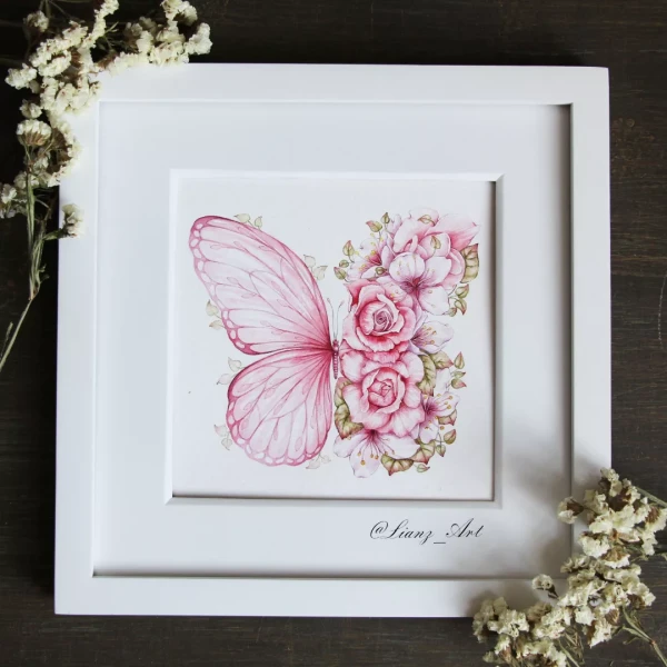 Rosenfalter – Aquarell von Lianzhi Artist