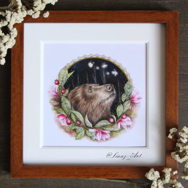 My little sage, warrior and guardian – Aquarell von Lianzhi Artist