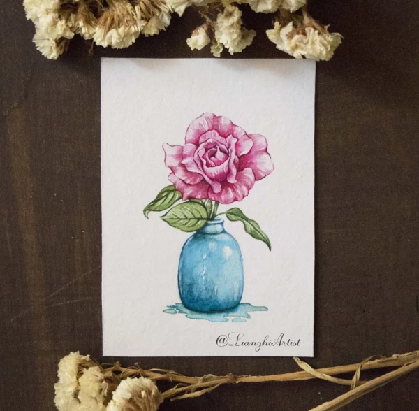 Loving painting the little details – Aquarell von Lianzhi Artist
